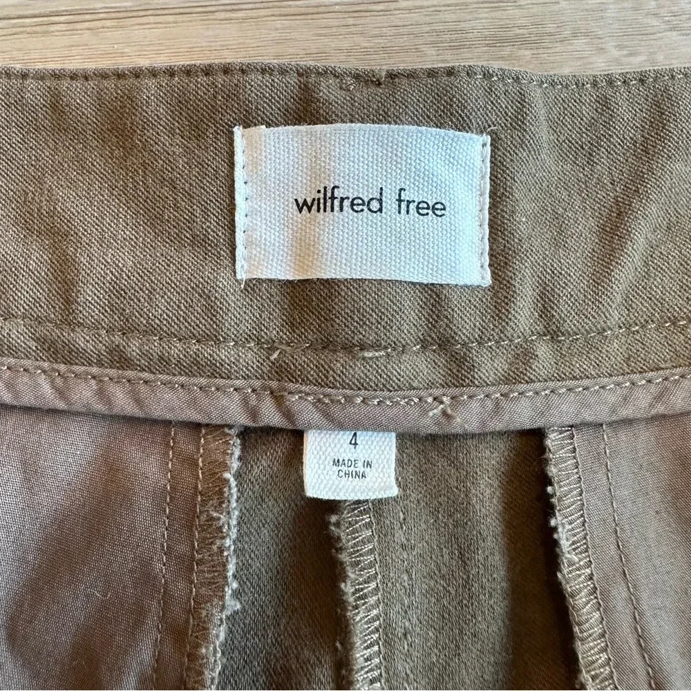 Wilfred Free Aritzia Dion Pant size 4 brown women’s pleated wide leg pants - Picture 8 of 12